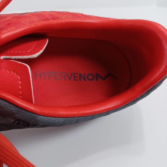 Nike Women's 9 Hypervenom Phelon 3 Soccer Cleats Red Gray NikeSkin - Picture 8 of 9